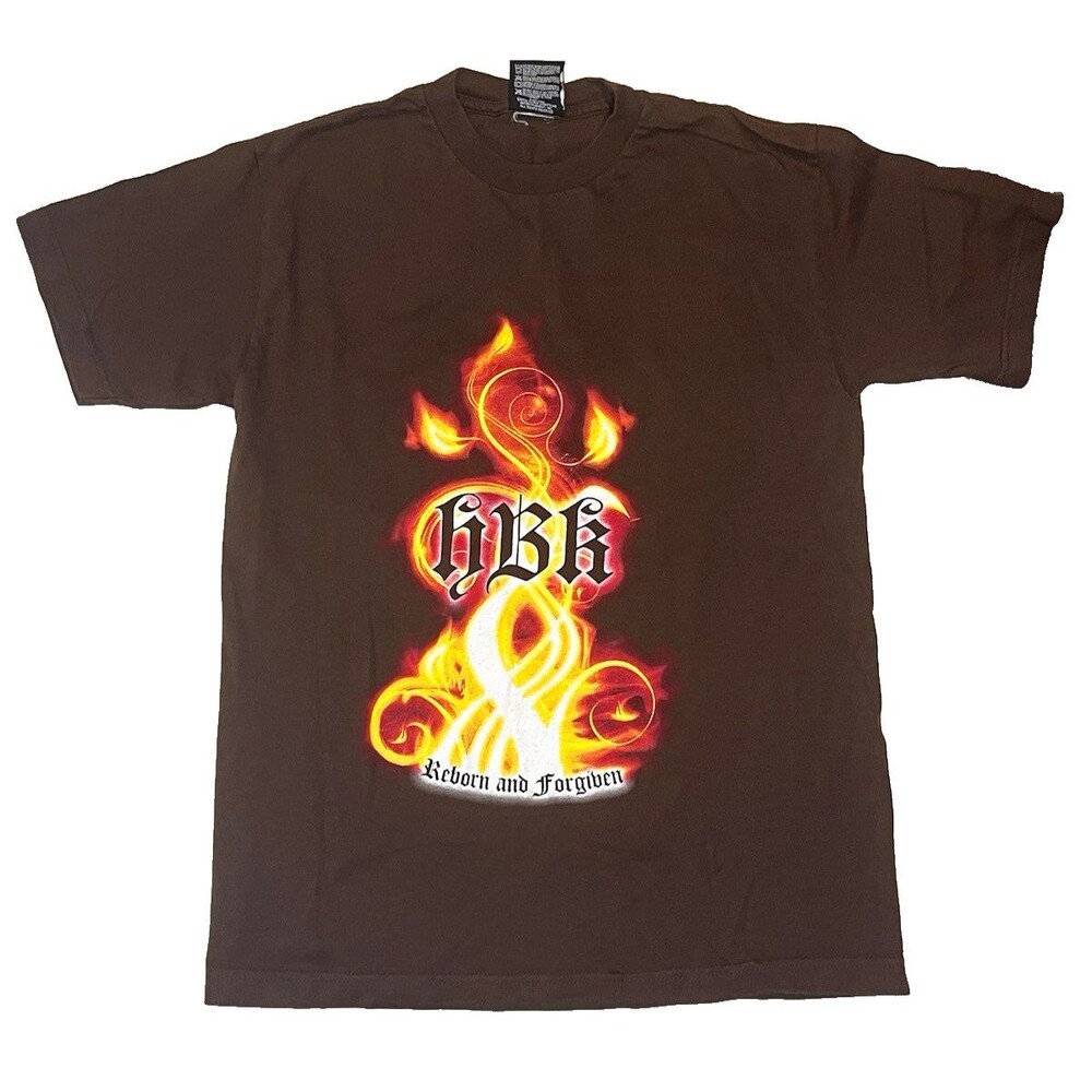 VTG Y2K WWE Shawn Michaels HBK Reborn Forgiven T Shirt Mens M Brown Graphic Tee